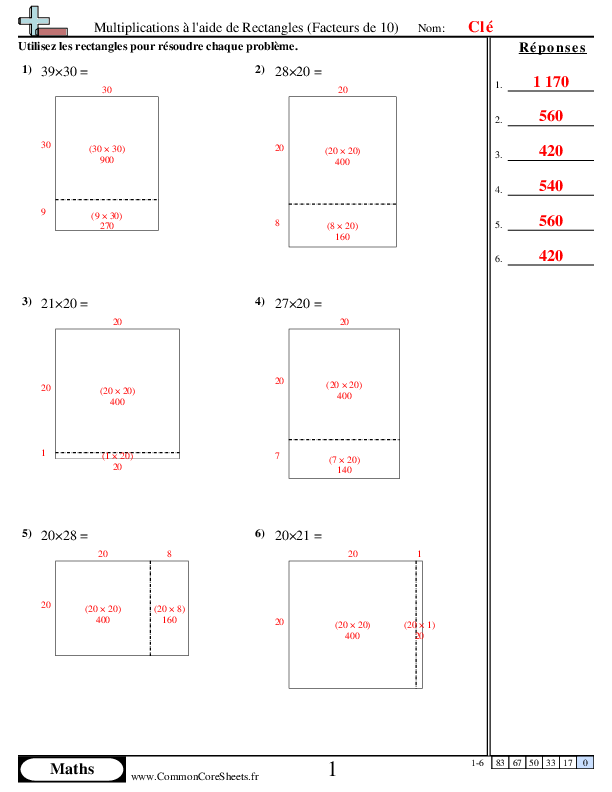  - multiplications-en-utilisant-les-rectangles-avec-facteurs-de-10 worksheet