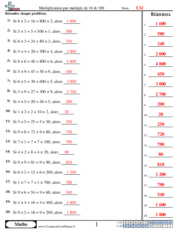  - comprehension-de-la-multiplication-par-multiple-de-10-et-de-100 worksheet