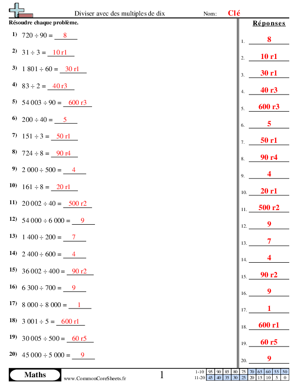  - 263 worksheet