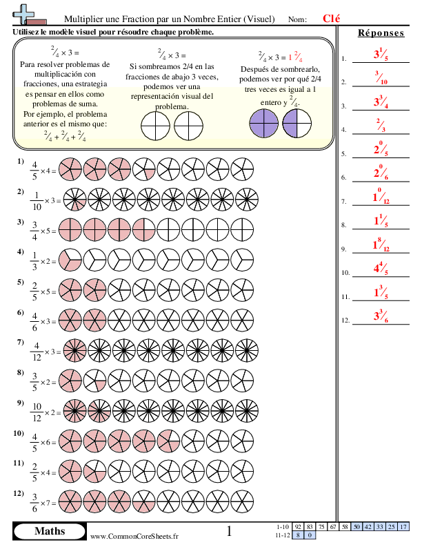  - multiplier-une-fraction-par-un-nombre-entier-visuel worksheet