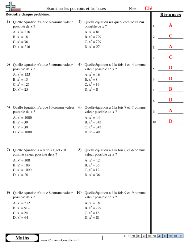  - 52 worksheet