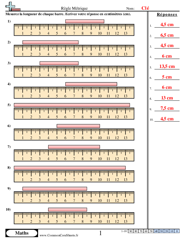  - regle-metrique worksheet