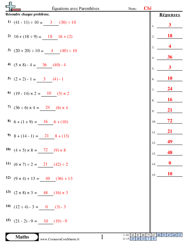  - resolution-d-equation-avec-parentheses worksheet