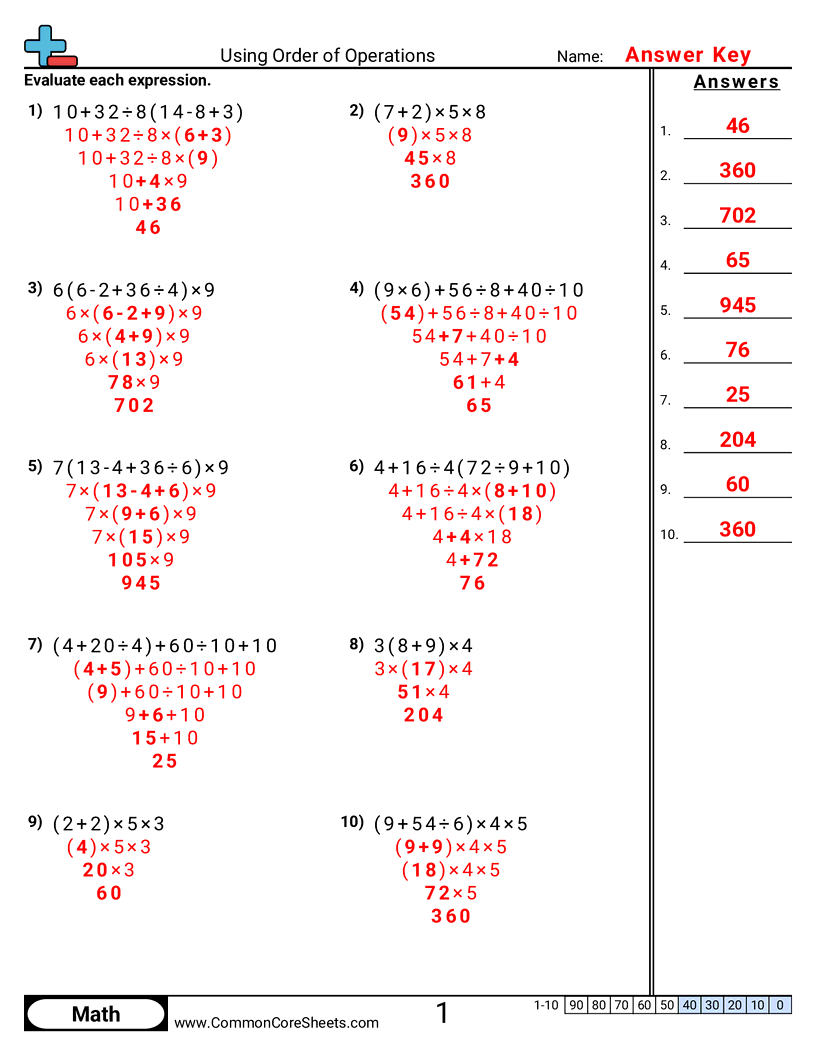Related worksheet
