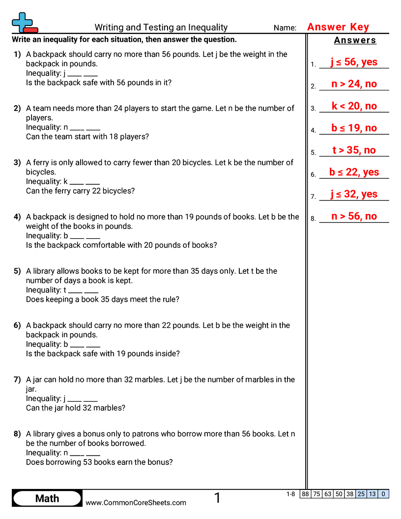 Related worksheet