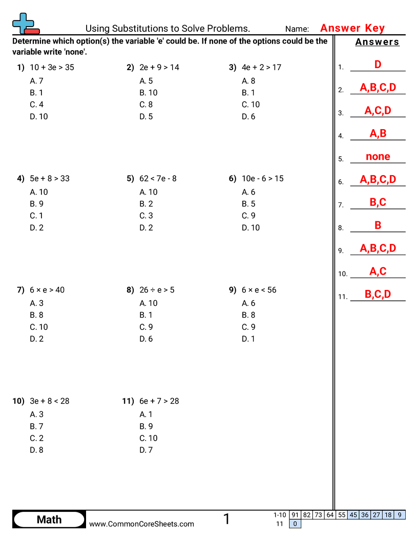 Related worksheet